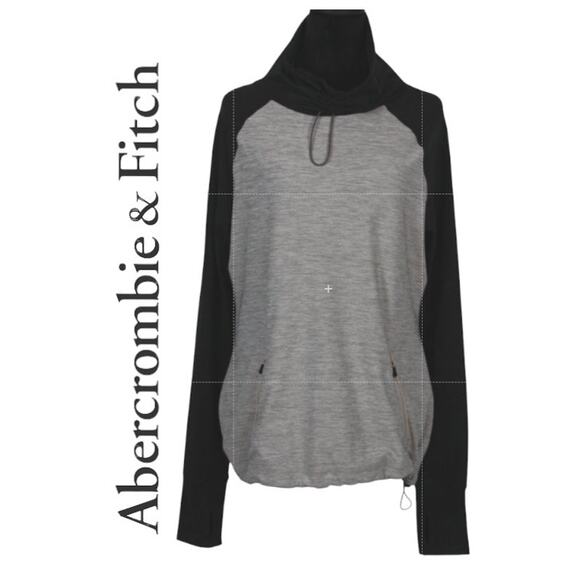 Abercrombie & Fitch Two Tone Cowl Neck Sweatshirt Size Medium - Picture 1 of 9